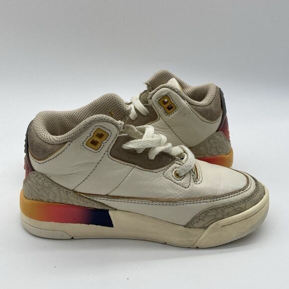 Youth 11.5C J. Balvin x Air Jordan 3 Retro PreSchool 'Medellín Sunset'FN0346-901 - Picture 6 of 10